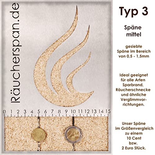 Räucherspäne Räuchermehl Birke 1kg Birken-Holz Typ 3 mittelfein 0,3-1mm für Sparbrand geeignet