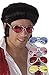 Produktbild erdbeerclown - Elvis Brille Kostüm Sonnebrille Rock´n Roll, Rot