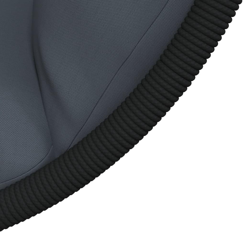 Silla colgante con diseño de huevo con estructura de acero y ratán en color antracita, 104 x 100 x 197 cm, con cojín extraíble para balcón, terraza y exterior para relajarse y columpiarse
