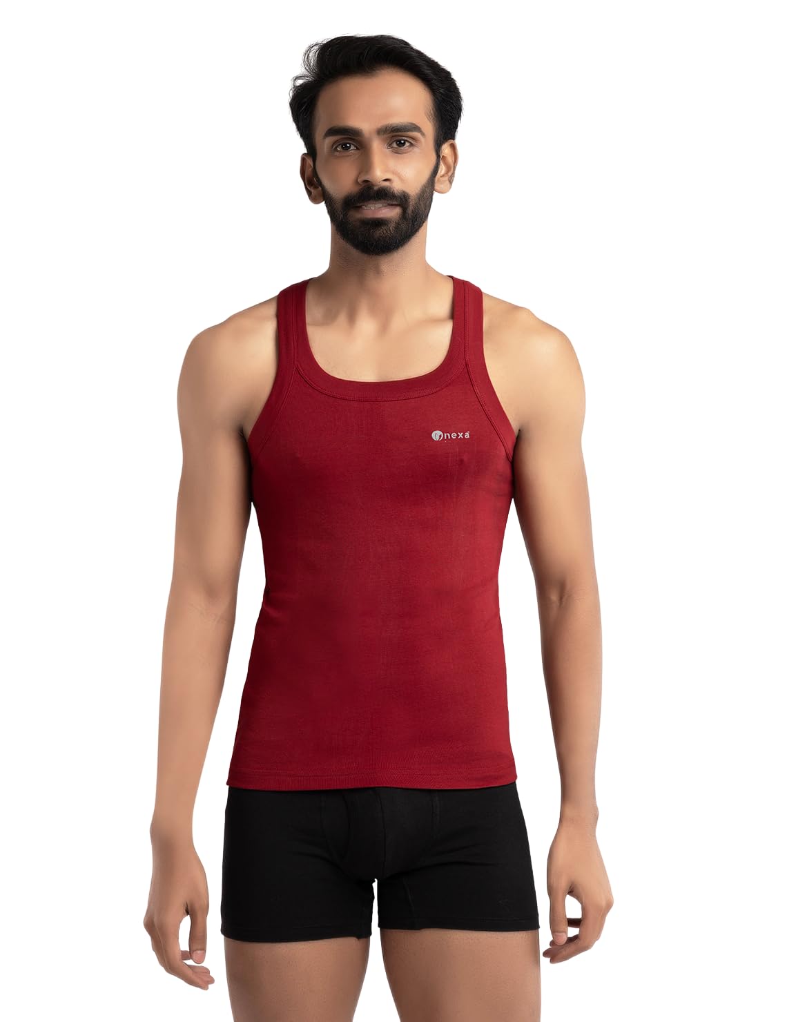 onexa Men's Super Combed Cotton Rib Square Neck Sleeveless Sports Vest | All Day Comfort Fit Soft Innerwear (Vest#7722)-picture-49