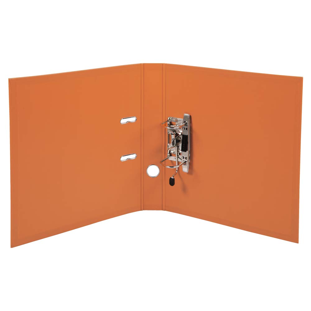 Exacompta 53544E segregator PCV Premium Prem’Touch A4 wąski grzbiet 5 cm Certyfikat FSC segregator na dokumenty segregator biurowy segregator szczelinowy kolor pomarańczowy