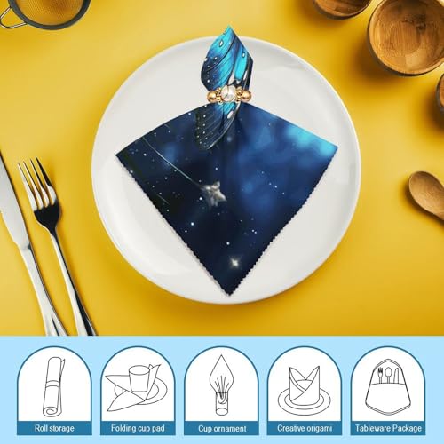 Servilletas de Tela Butterfly Night 4 piezas miniatura 7