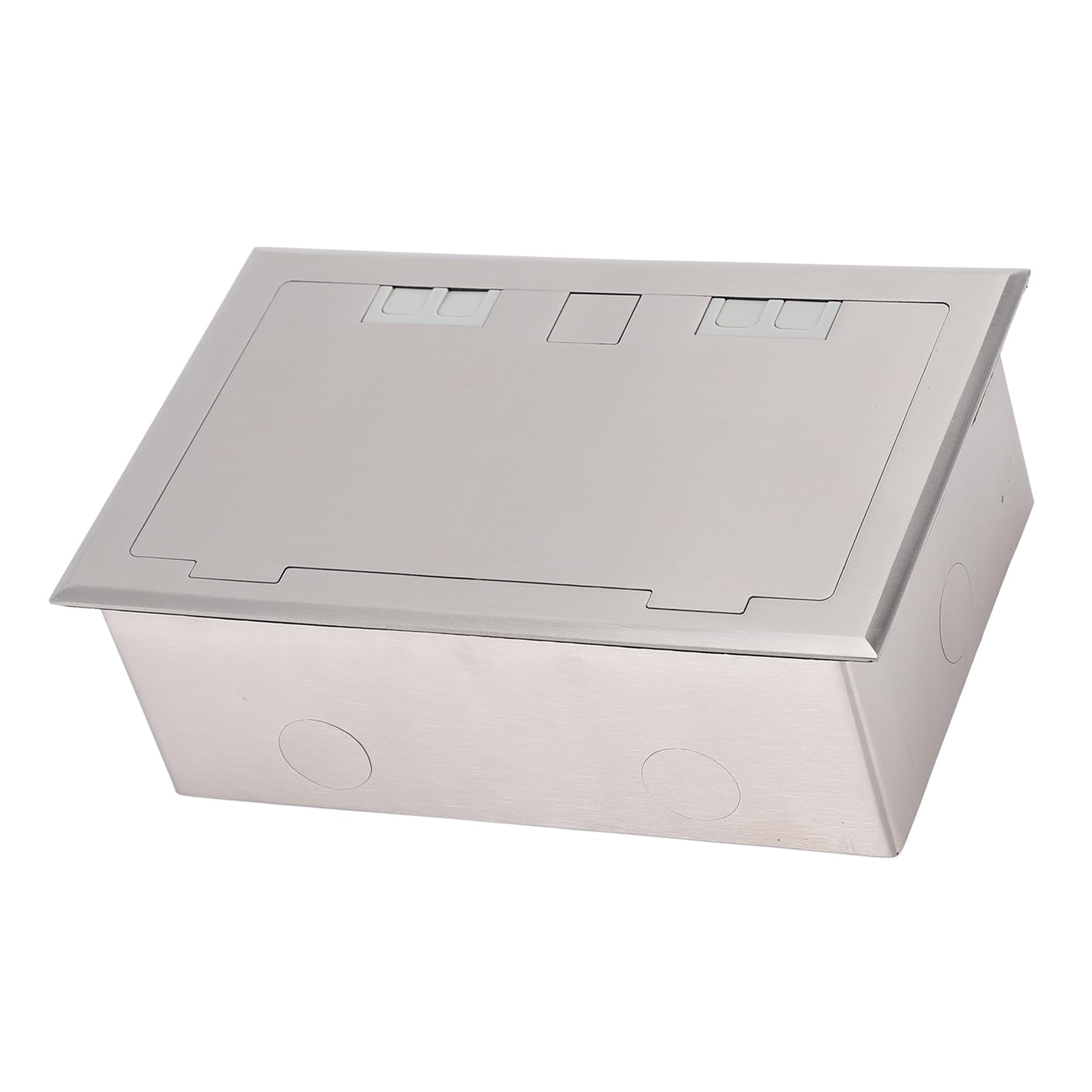 Garosa Presa di Corrente in Acciaio Inossidabile con Scatola di Derivazione da Incasso a Pavimento a 3 Gruppi per Ufficio Centro Commerciale 4kW