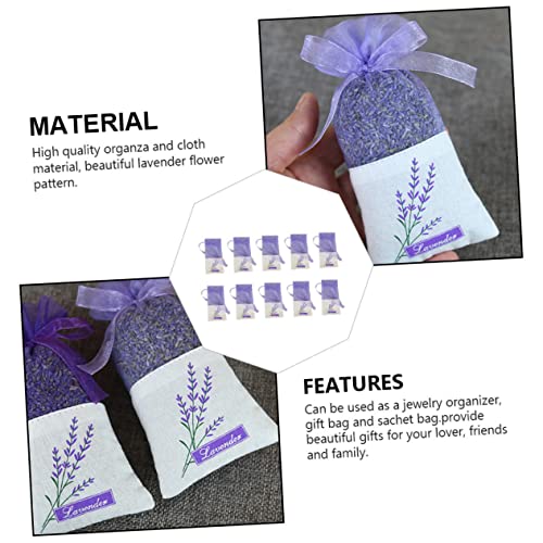 22 bolsas de saquitos lavanda vacías con lazo miniatura 3