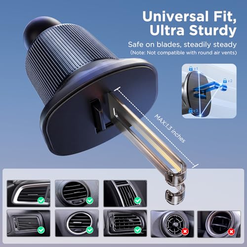 Miracase Magnetic Air Vent Car Phone Mount with PopSocket Support — view 6