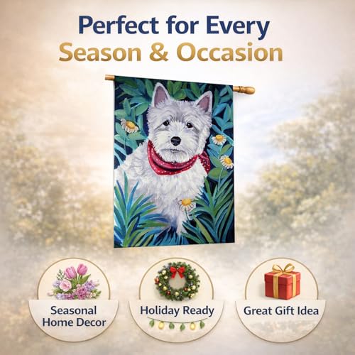 Drapeau Westie de maison en toile multicolore Caroline's Treasures 7066CHF - 6