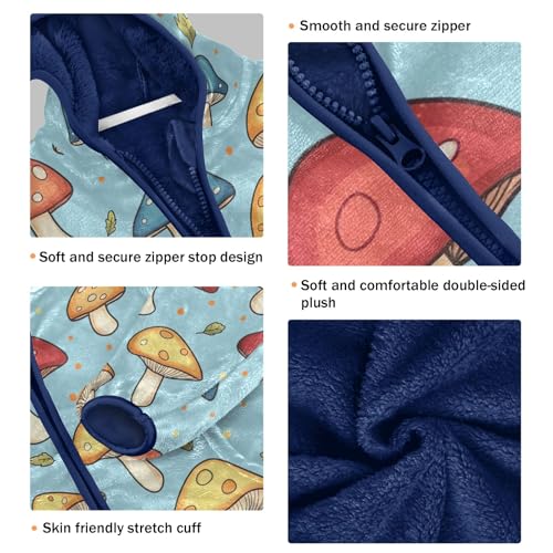 CHIFIGNO Girls Boys Fleece Jacket Printed Boys Jackets with Pockets Winter Coats for Boys for Toddler and Kids3