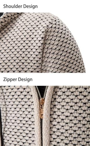 Men Hooded Knit Cardigan Fleece Warm Thick Solid Sweaters Knitted Zipper Sweatercoat4