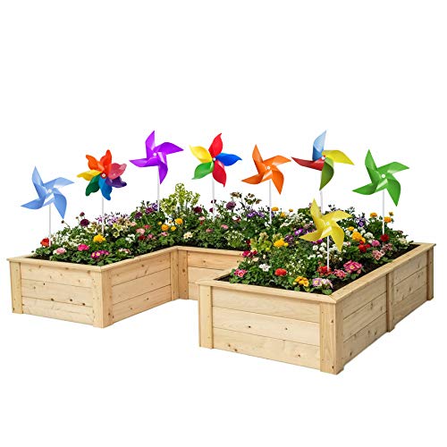 Tsocent 4 Colors Mixed Pinwheels (Pack Of 36) - Party Favors Plastic Toy Pinwheels Educational Wind Spinners 36 Pcs Gifts For Kids - Outdoor Decorational Pinwheels Windmill For Yard And Garden #TOP4