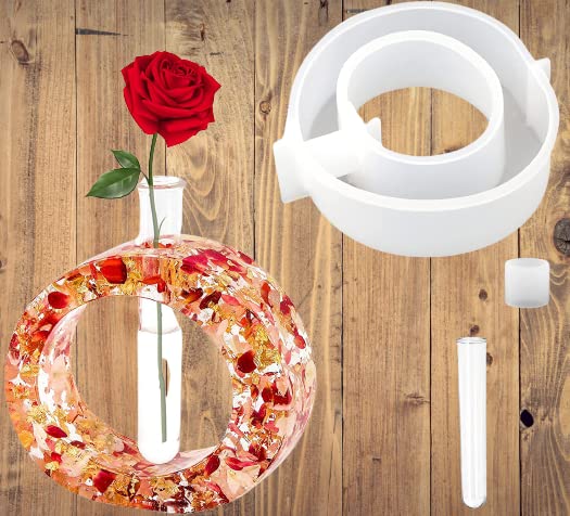 URBAN BOX Resin Vase Mold for Plant Propagation Station - Silicone Molds for Epoxy Resin - Silicone Vase Mold with 1 Acrylic Test Tube for Hydroponic/Flowers, Home Decors-image-38