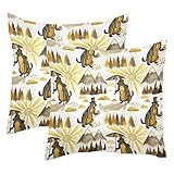 Photo Gallery marmots in hats - 2 federe per cuscino in morbido velluto, design moderno e decorativo su entrambi i lati, 52 x 55 cm (inserti non inclusi) Photo Gallery marmots in hats - 2 federe per cuscino in morbido velluto, design moderno e decorativo su entrambi i lati, 52 x 55 cm (inserti non inclusi)