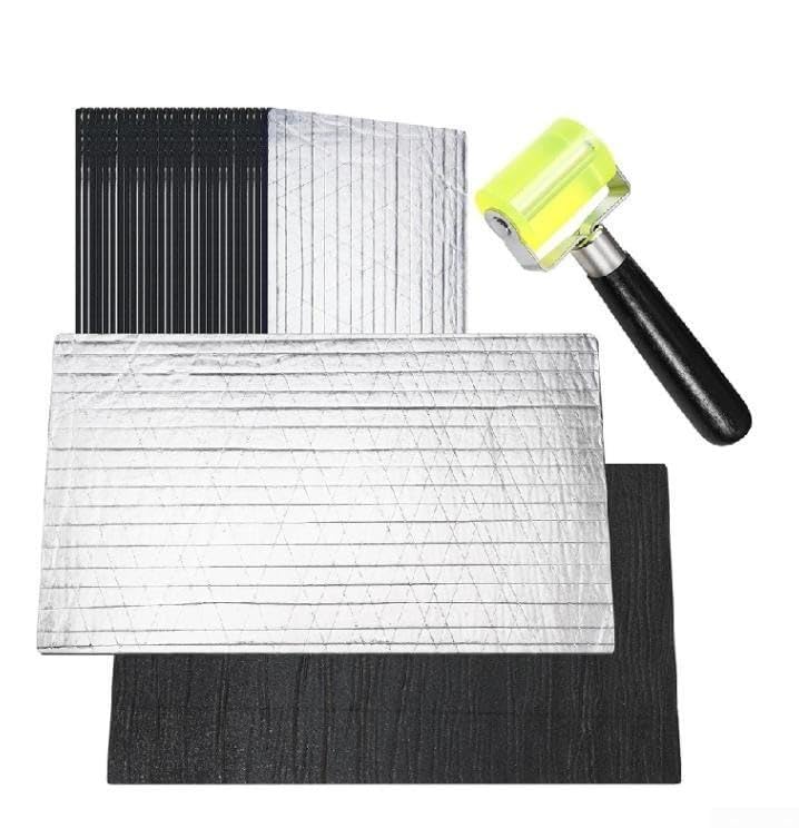 Tapis d'isolation acoustique de voiture premium en aluminium noir 5mm