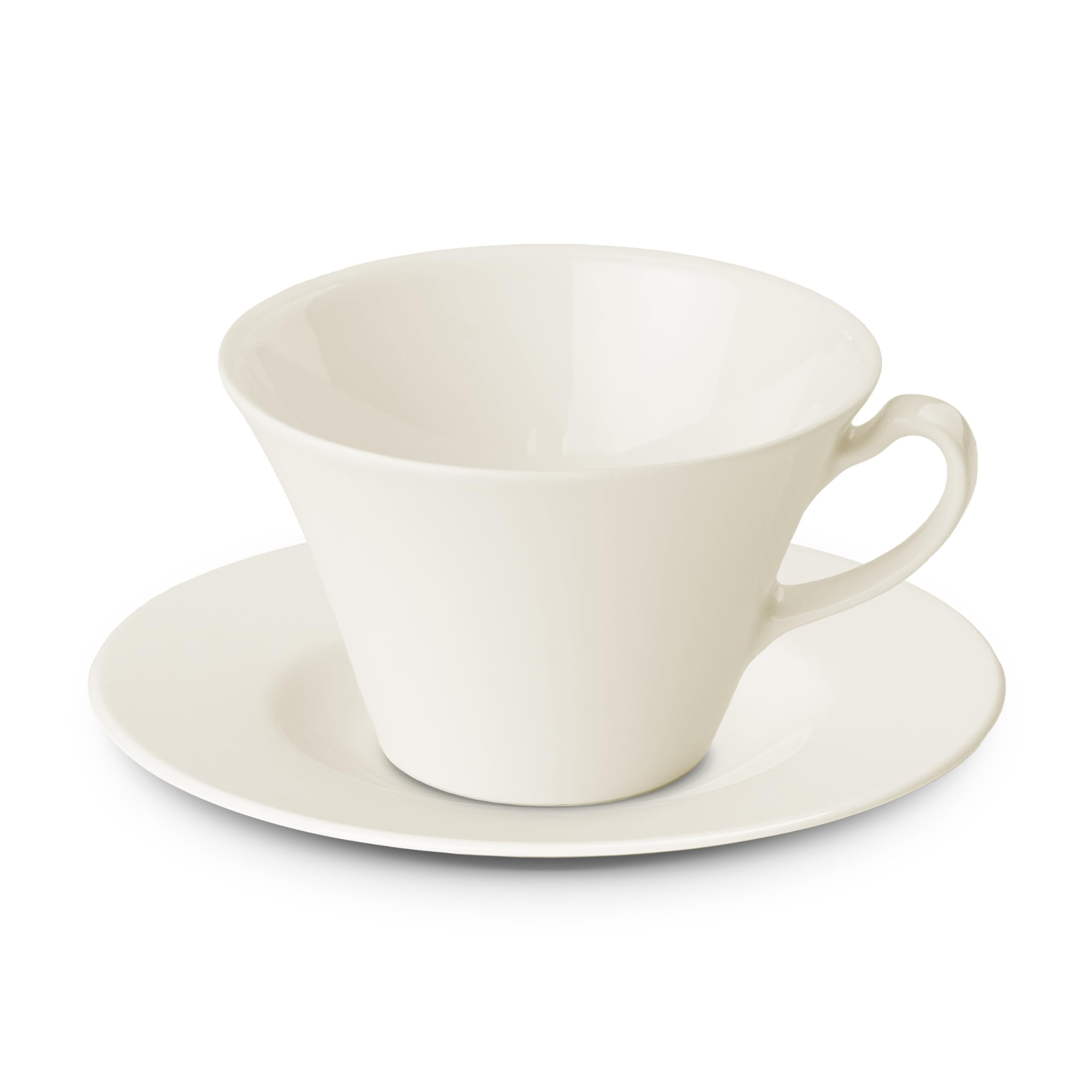Gerlach Muza Tassen-Set Mit Untertassen 12-Teilig Kaffeetassen 6 Stk Kaffeetasse Teetasse Aus Porzellan Kaffeeservice Für 6 Personen Kaffeebecher Elfenbeinfarbe 250ml
