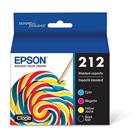 EPSON 212 Claria Ink Standard Capacity Black & Color Cartridge Combo Pack (T212120-BCS) Works with WorkForce WF-2830, WF-2850, Expression XP-4100, XP-4105 Cover