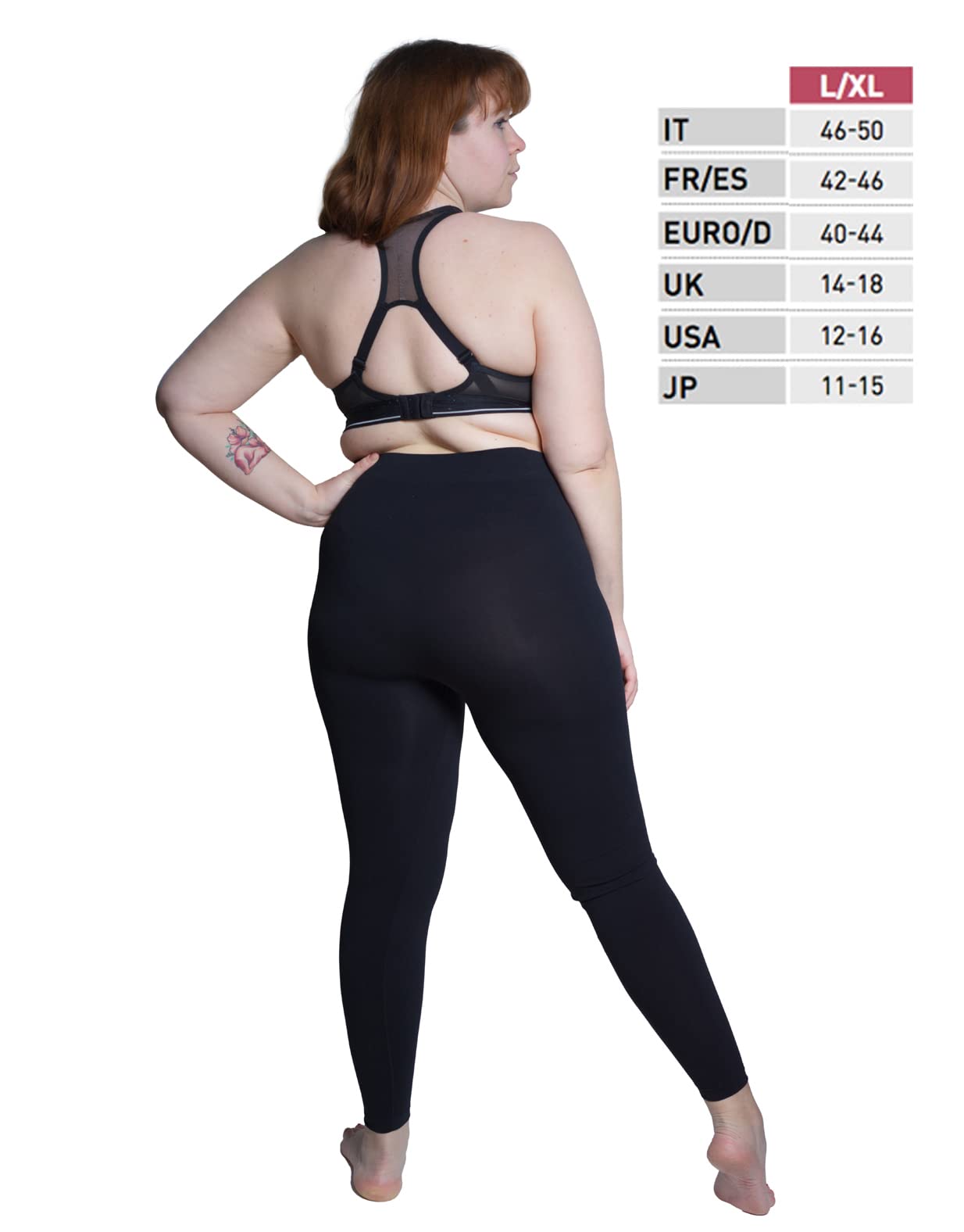 Body&Co Legging Leggins Sportivo con microcapsule alla Caffeina ad Azione brucia Grassi e anticellulite