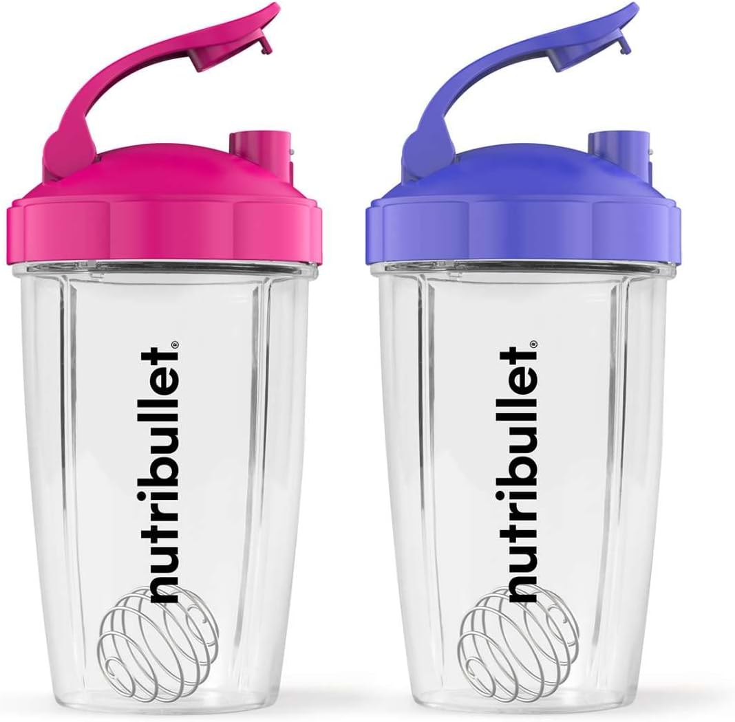 Nutribullet Smoothie ToGo Set in Pink & Purple Includes 2 Tall 680ml