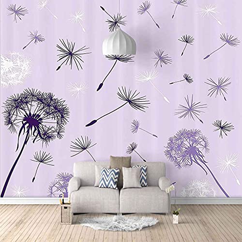 Papier peint 3D pissenlit violet poster mural 150x105