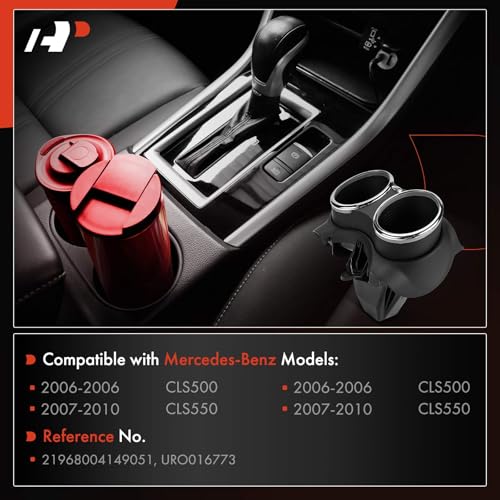 Portavasos Negro A-Premium Compatible Mercedes-Benz miniatura 2