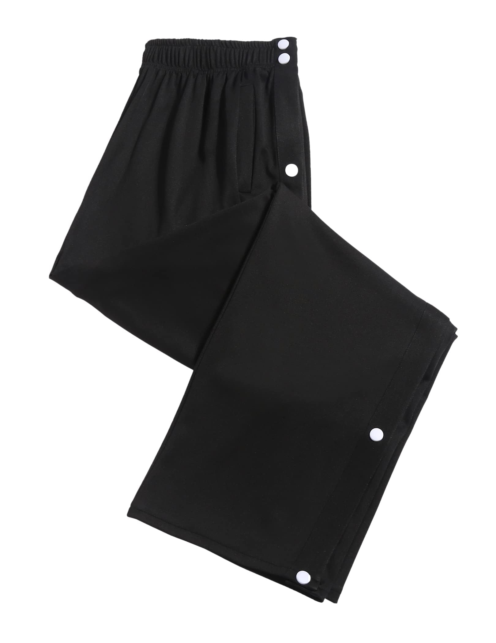 Deyeek Pantaloni da Jogging, Pantaloni da Riabilitazione da Uomo con abbottonatura Laterale per Aprire i Pantaloni da Allenamento, Pantaloni Sportivi postoperatori