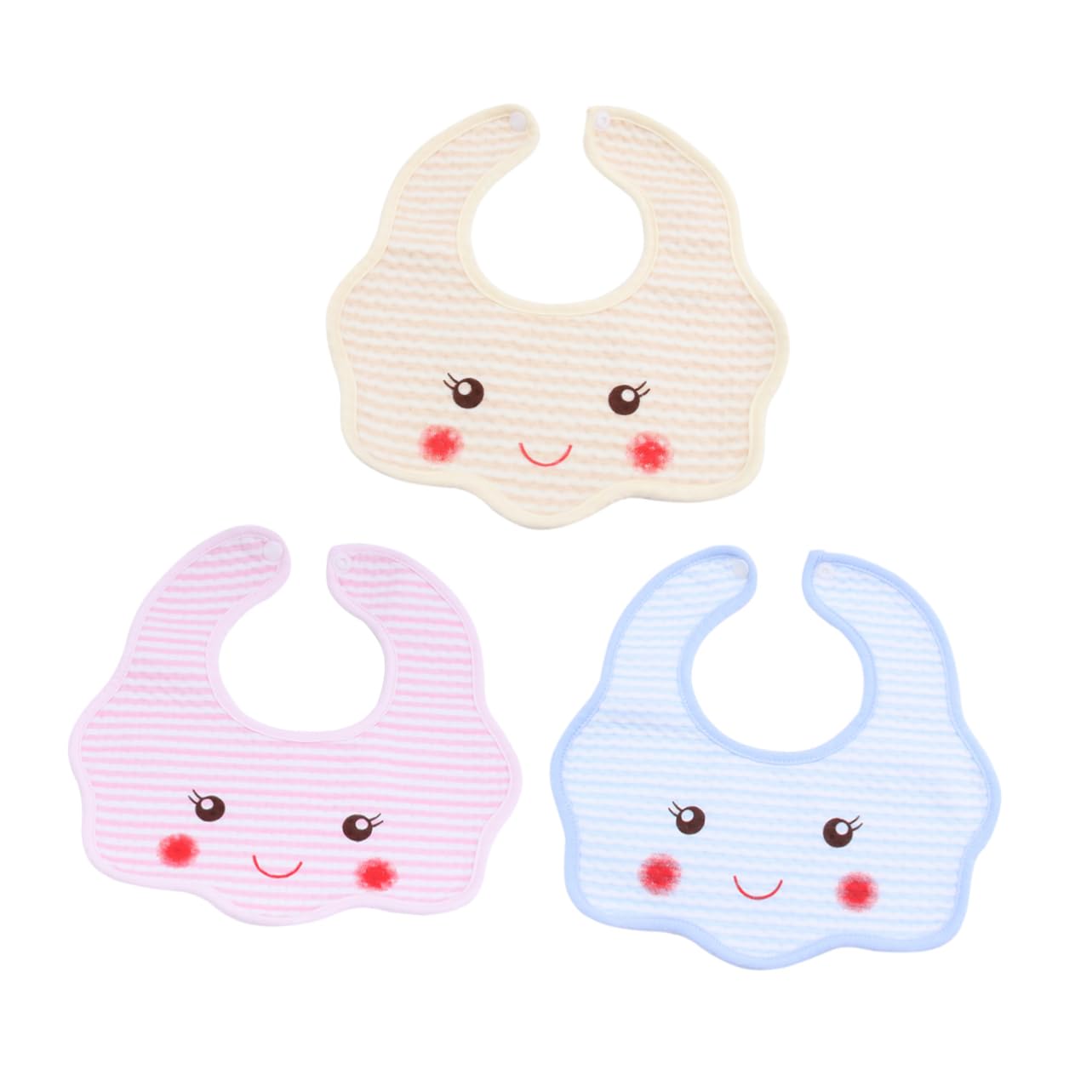 Abaodam 3 Set Di Bavaglini Per Neonati E Bavaglini in Bandana Di Cotone Morbido E Assorbente Con Chiusura A Bottone Per Una Facile Vestizione 5 Pezzi * 3