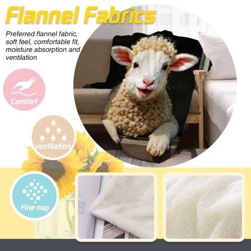 Manta Polar 220 x 240 Oveja Blanca Adulto, Mantas para Cama 105 de Franela Cálida y Cómoda para Niños y Adultos, Mantitas para Sofá Reversible para Cubre Sofa Colchas, Fácil de cuidar