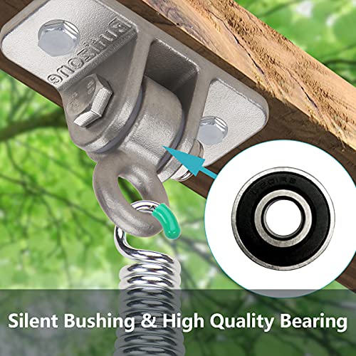 Butizone Porch Swing Hanging Kit, 304 Stainless Steel Swing Hangers And Galvanized Springs For Ceiling Mount Porch Swings And Hammock Chairs, 700 Lbs. Capacity, Set Of 2 #TOP2