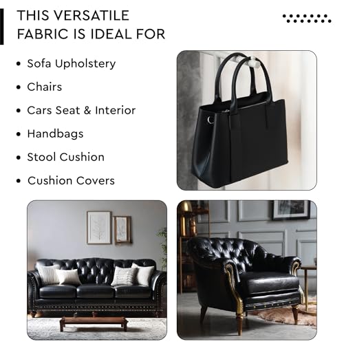 Image of Encasa XO Faux Leather Rexine Sheet, Waterproof Upholstery Fabric Navy Blue