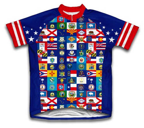 ScudoPro American Pride Short Sleeve Cycling Jersey for Men - Size 4XL