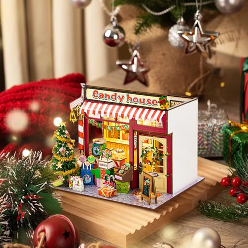 Puzzle 3D bois Noël lumineux à piles pour décorer un bureau - 5
