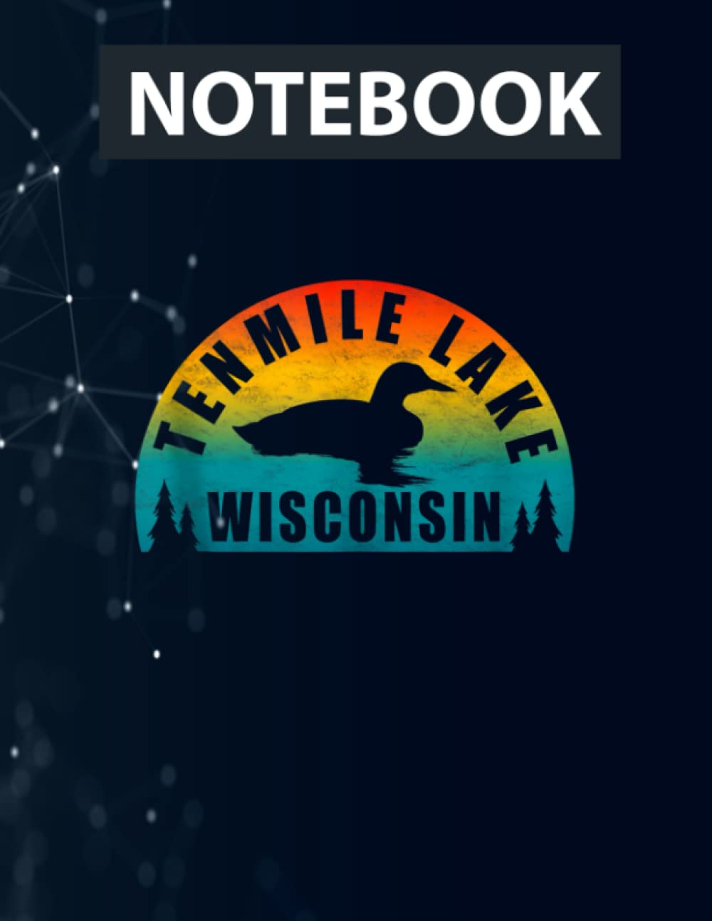 Tenmile Lake Northern Wisconsin Sunset Loon 130 Pages 8.5''x11'' in DotLine