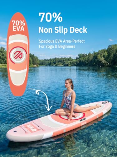 Image of Niphean 10' Inflatable Paddle Board, Ultra-Light SUP for Beginners