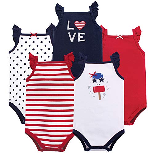 Image of Hudson Baby Unisex Baby Cotton Sleeveless Bodysuits
