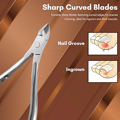 Beauté Secrets Essentials 18 Pieces Manicure Kit, Pedicure Tools for Feet, Nail Clipper, Ear Pick Tweezers, Manicure Pedicure Set for Women and Men (Brown) - Image 6