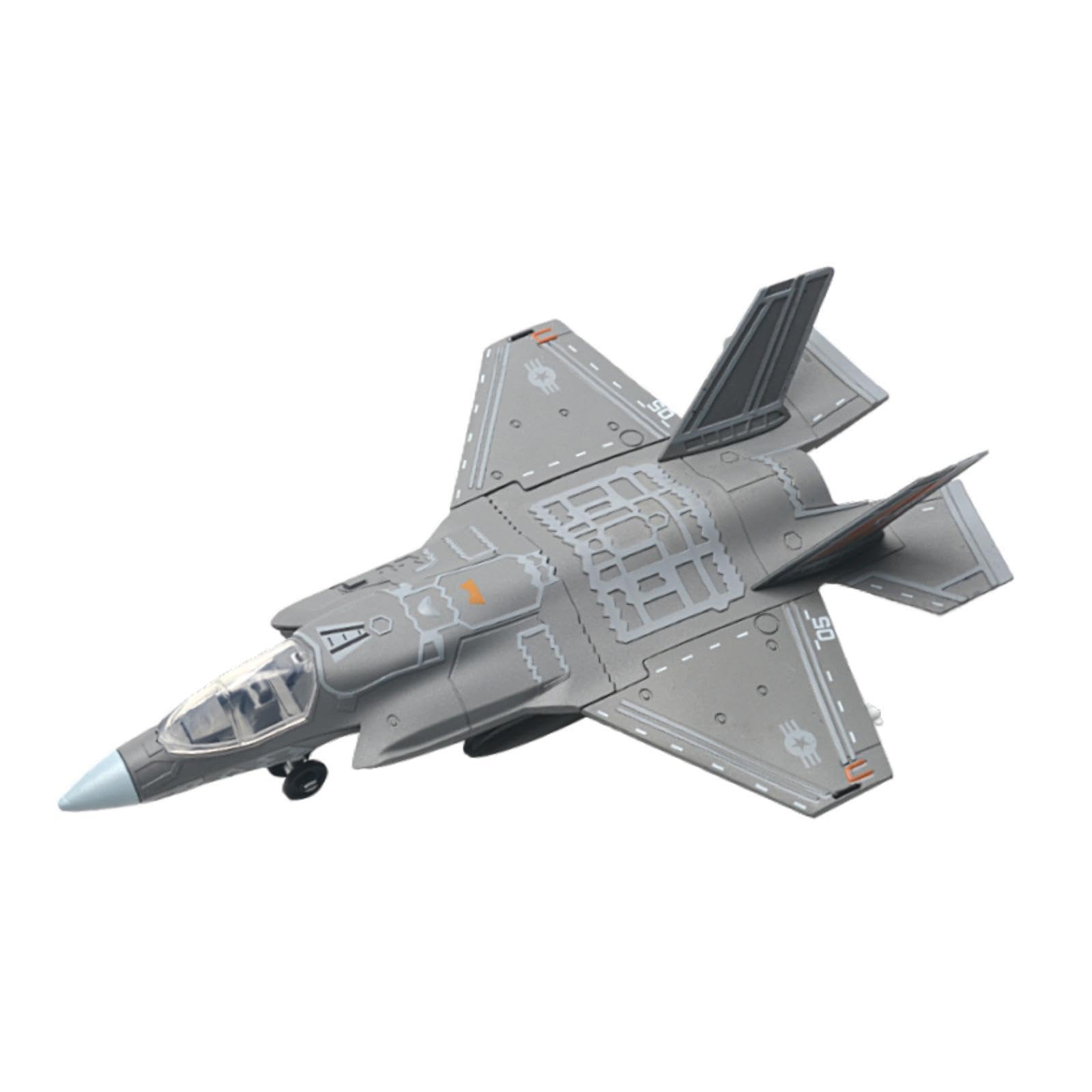 MUXZSIZ Easy Assembly Fighter Plane Model Kit Educational Desktop Display Aircraft Making Educational Toy for Young Minds Tabletop Ornament Plane Diecast, F35