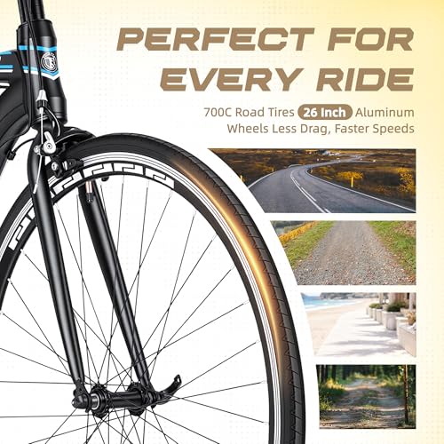 Omelaza 21-Speed Road Bike Dual Disc Brake