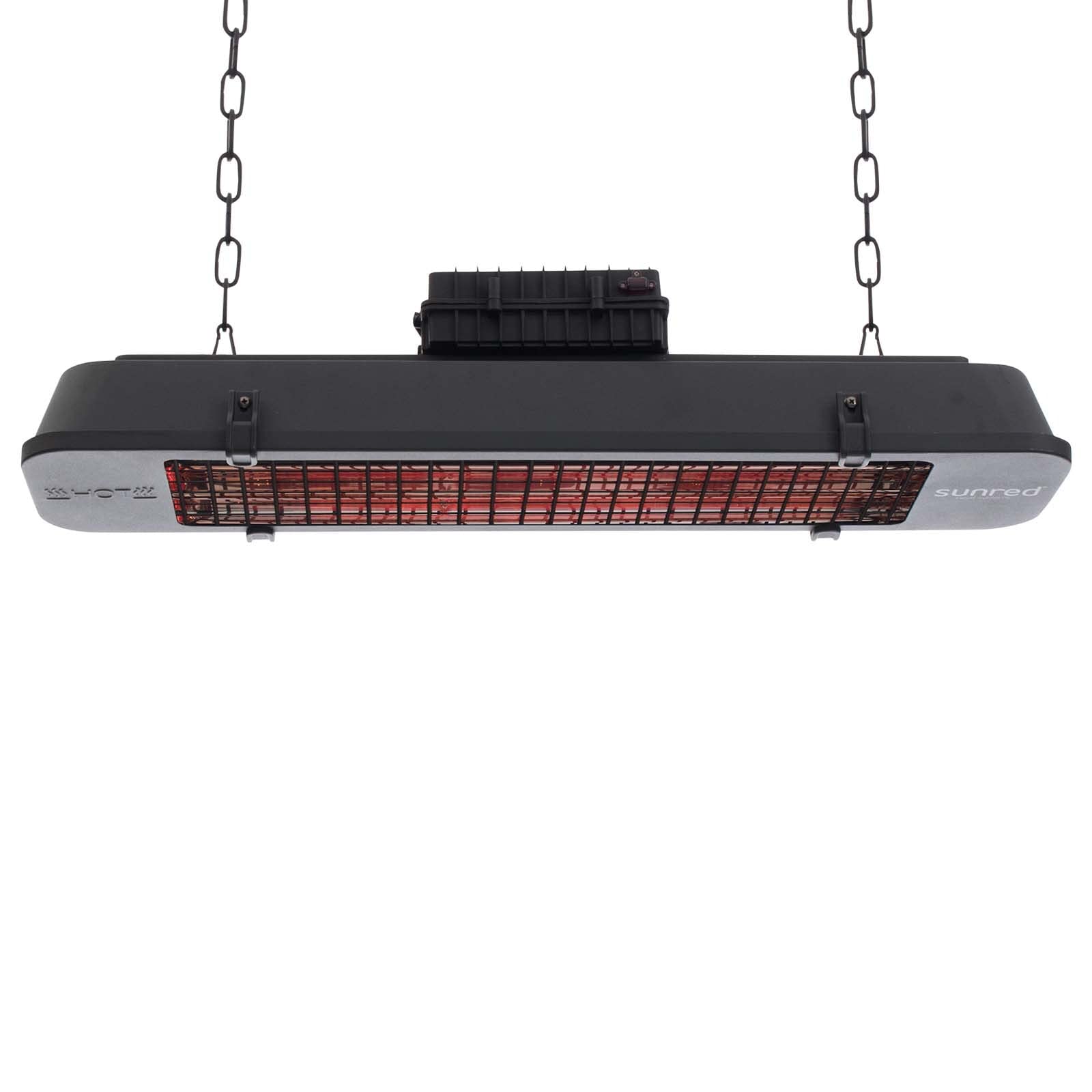 Outdoor Infrarot Deckenheizstrahler Vintage Dark 2500W Terrassenstrahler Heizer Wärmestrahler 2 Leistungsstufen 1250W / 2500W