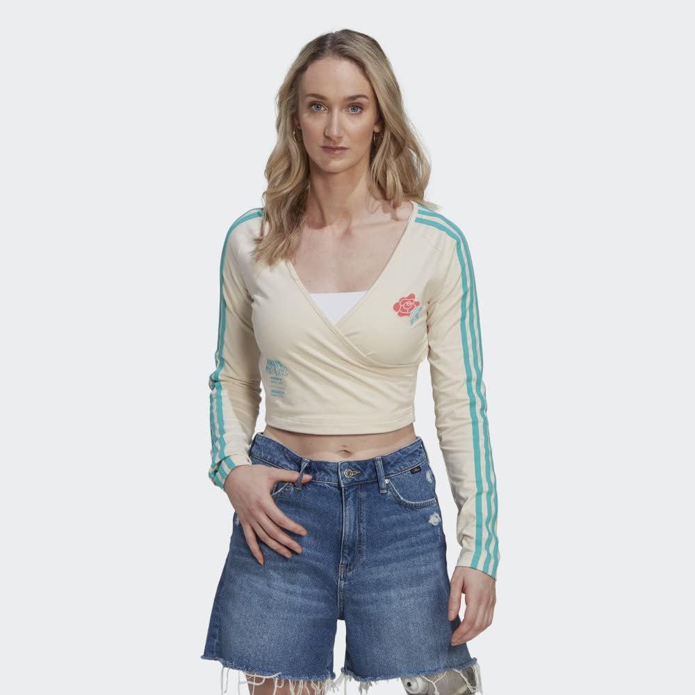 adidas Originals Women's Warpped Top, Wonder White