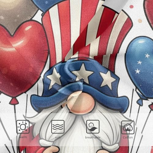 Personalized Toddler Underwear Custom 2t Cotton Cute Panties Girl USA 4th July Cute Gnome White Underpants Briefs3