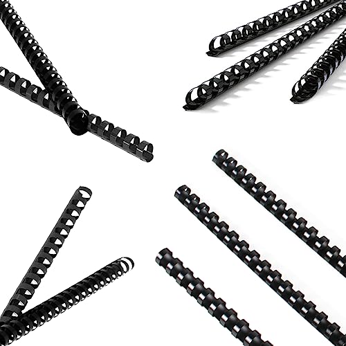 Hazrcvr Spiralbindung 20 Stück Plastikbinderücken 14 mm Kunststoff Spiralbindung Spiralbindegerät Bindekämme aus Kunststoff Binderücken Plastikbindeset Binderücken für Plastikbindung 21 Ringe