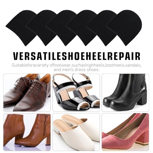Image of High Heels Patches, Rubber Boot Replacement Square Sole Repair Tips Anti Caps Tread Pad Non Slip Protectors