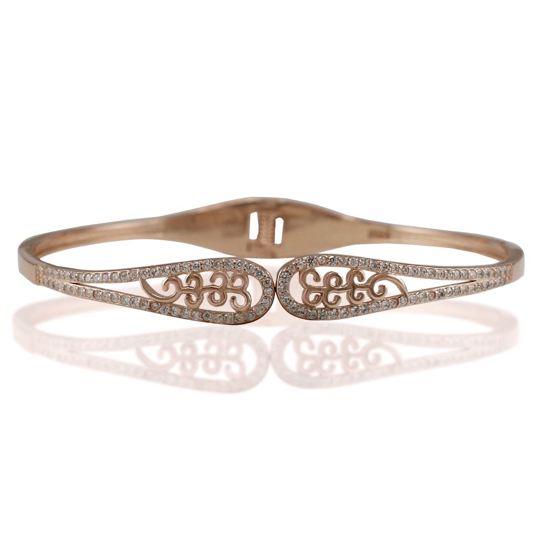 TARAASH 925 Sterling Silve Rose Gold CZ Leaf Design Silver Bangle For Women (B0B712HVLC) Amazon Price History, Amazon Price Tracker