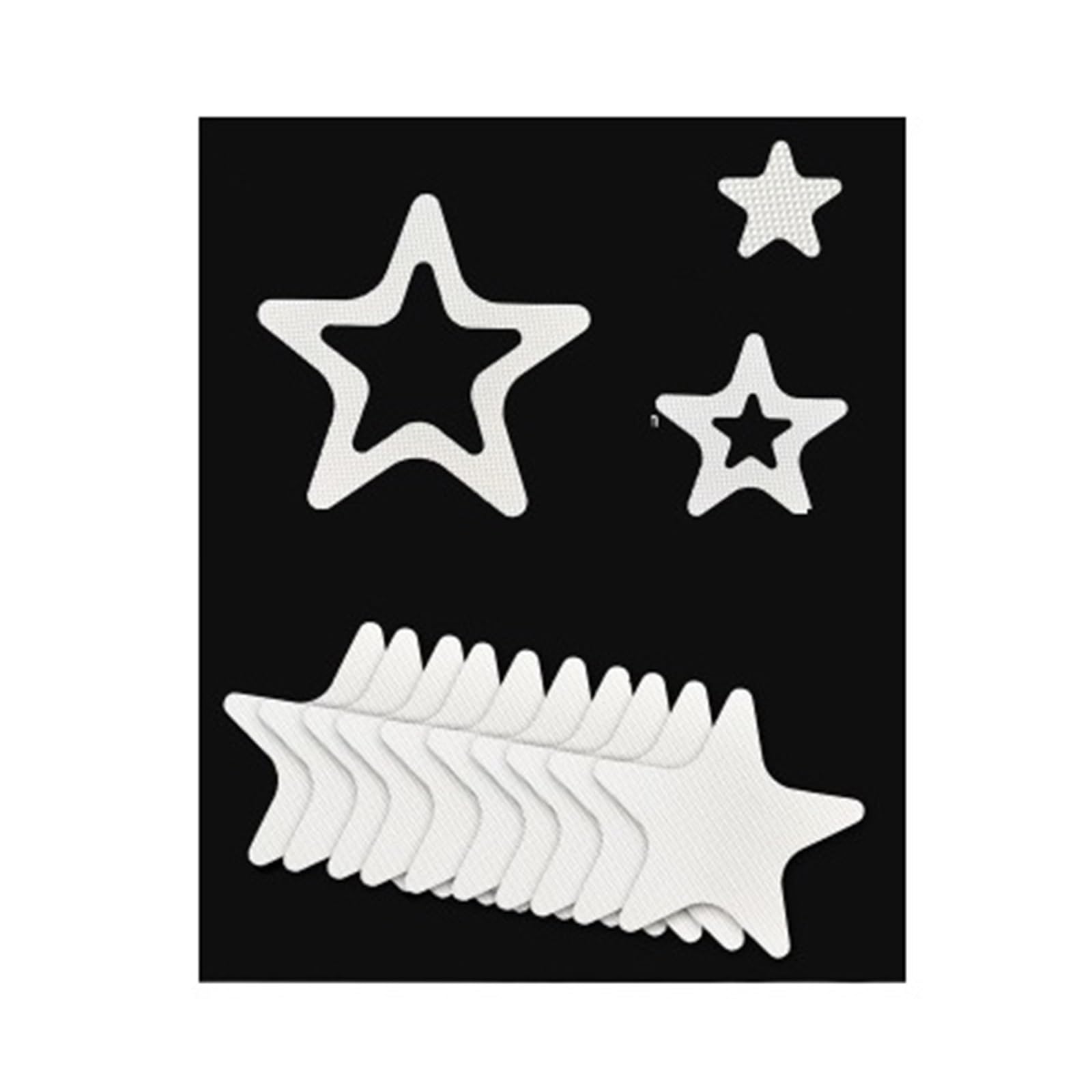 JFNKLFG Non Slip Shower Stickers 10/30 PCS Anti Slip Shower Tread Sticker Bathtub Strips Adhesive Star Snowflak Decals For Bath Tub Stairs(Color2 30PCS)