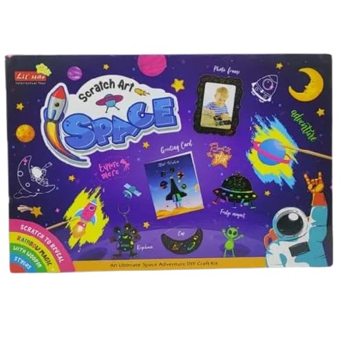 Massive Reckon® Rainbow Magic with Wooden Stylus Scratch Art Space \Ultimate Adventure DIY Craft Kit Ideal for 6+ Age Boys and Girls Kids (Multicolor)