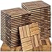 tectake® Set di 40 Piastrelle in Legno di Acacia per Esterno, 31x31 cm, area confezione 3,844 m², 12 Doghe Ciascuna, Design a Mosaico, Pavimento per Terrazza e Giardino, Piastrelle per Giardino