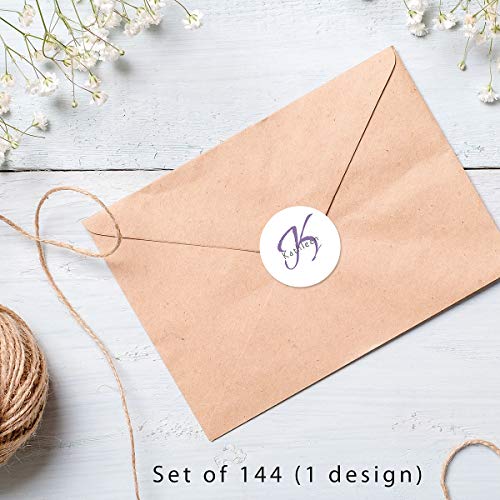 Personalized Inspirational Envelope Seals - Set Of 144 (1 Design) Sticker Seals On 8-1/2" X 11" Sheet, Add Initial, Choose Monogram Color #TOP3