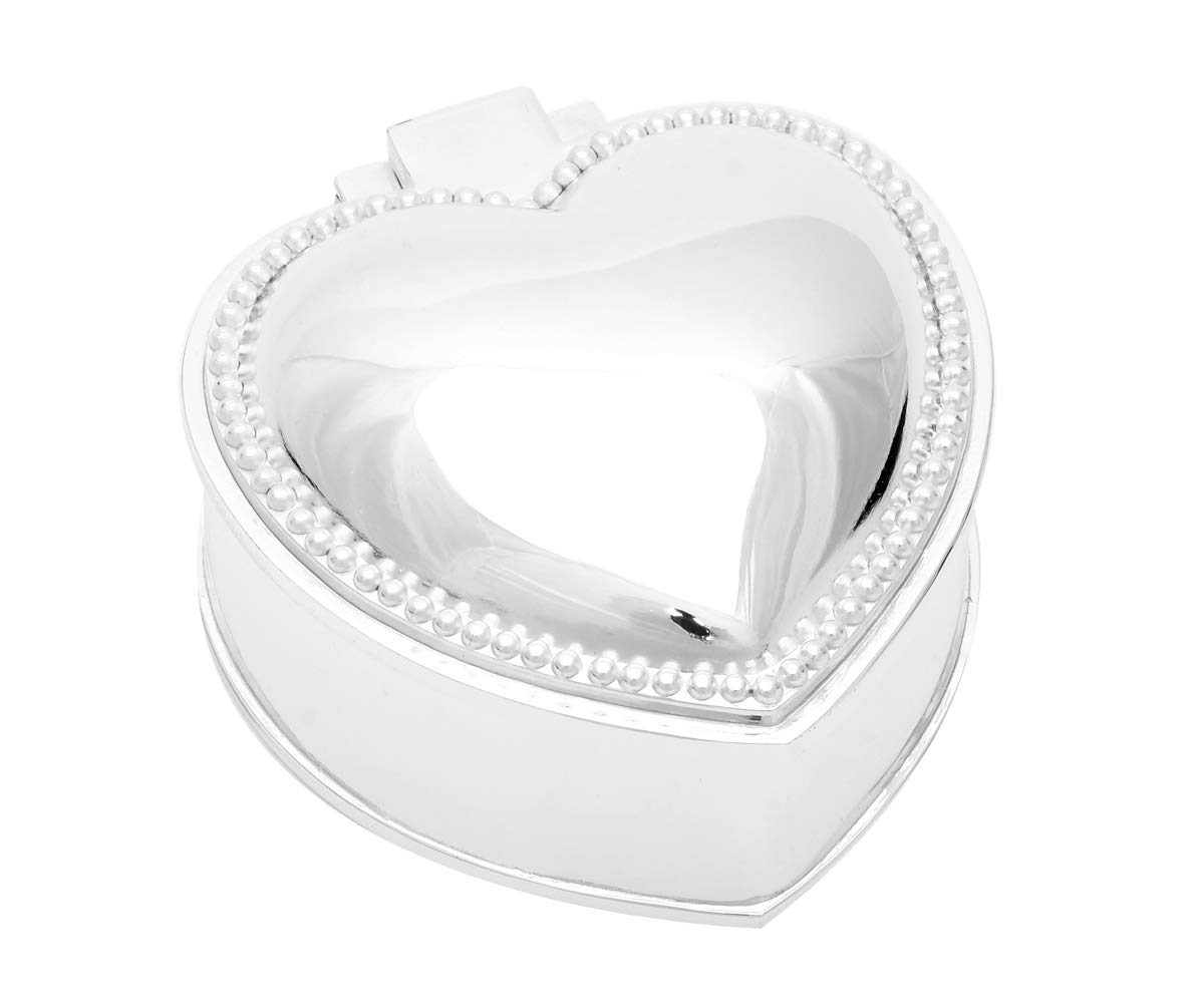 Brillibrum Silver Jewellery Box Heart Jewellery Box Plated With Excellent Librum® Flyer, Schmuckschatulle Ohne Gravur