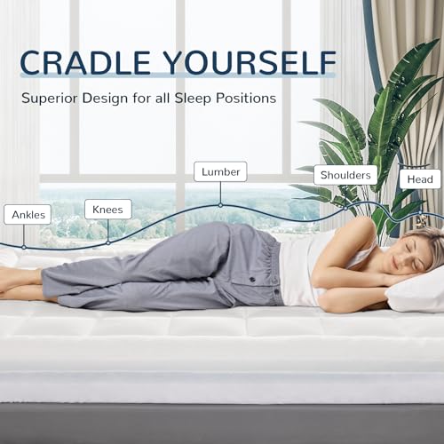 Nexhome Pro Dual Layer 3 Inch Memory Foam Mattress Topper Ultra Soft And Breathable Twin Mattress Topper,Mattress Topper With Pillow Cases thumb #2