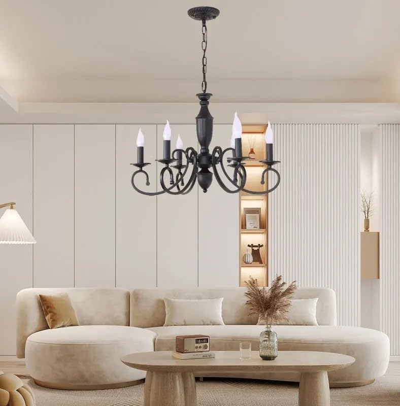 Lampe suspendue 6 têtes moderne pour un éclairage puissant de salon
