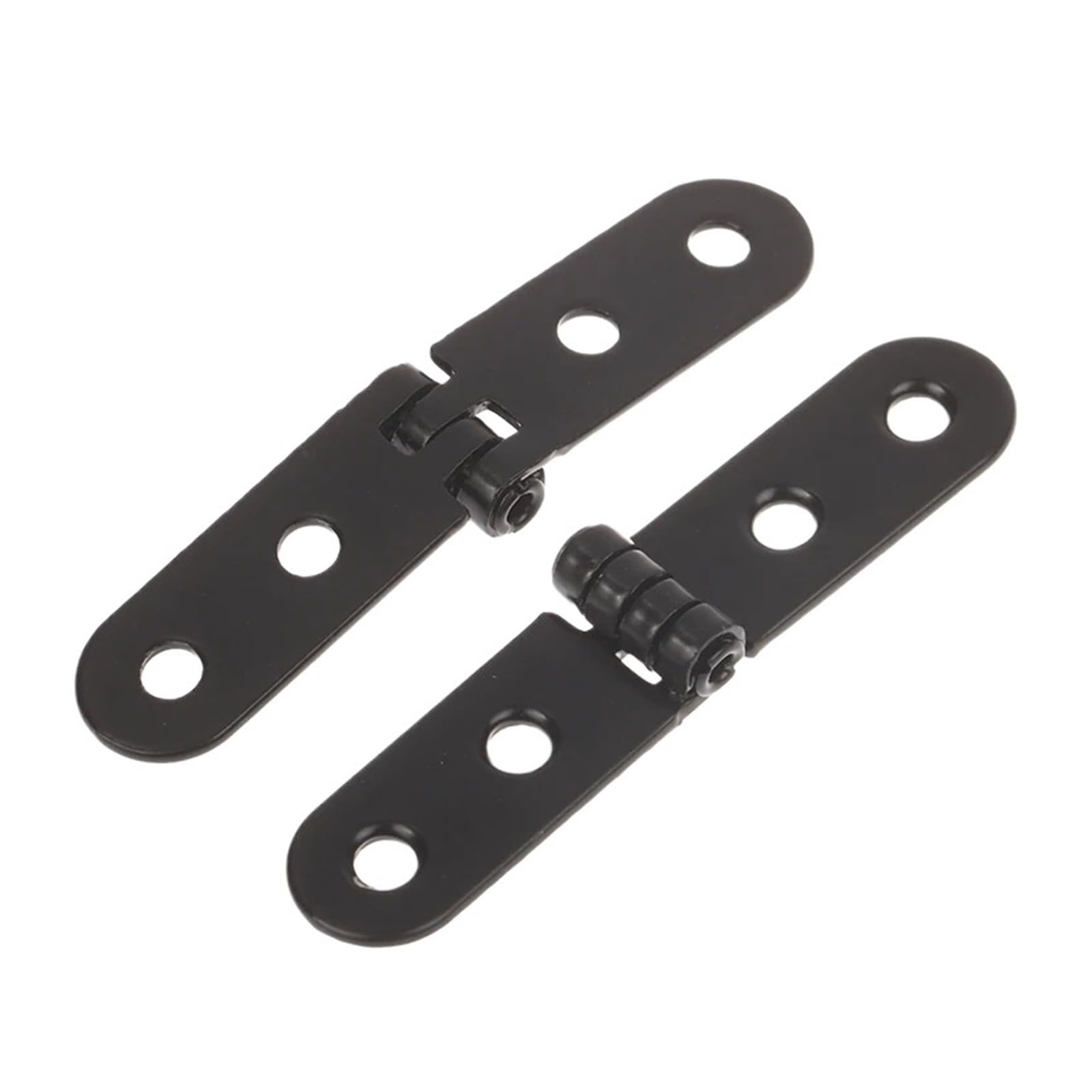 Vaqropnshrg Black 2Pcs 76 * 15Mm 180 Degree Foldable Hinge Flap Screw-On Hinges