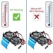 CrazyHobby RC Car Motor Heat Sink Cooling Twin Fan with Thermal Sensor Heatsink for 550 540 Size Motors fit HSP HPI Wltoys Himoto Tamiya Redcat Racing (Blue)